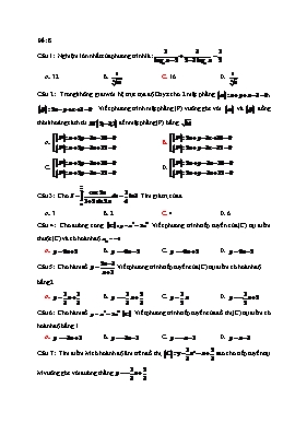 Đề kiểm tra môn Toán - Đề 8